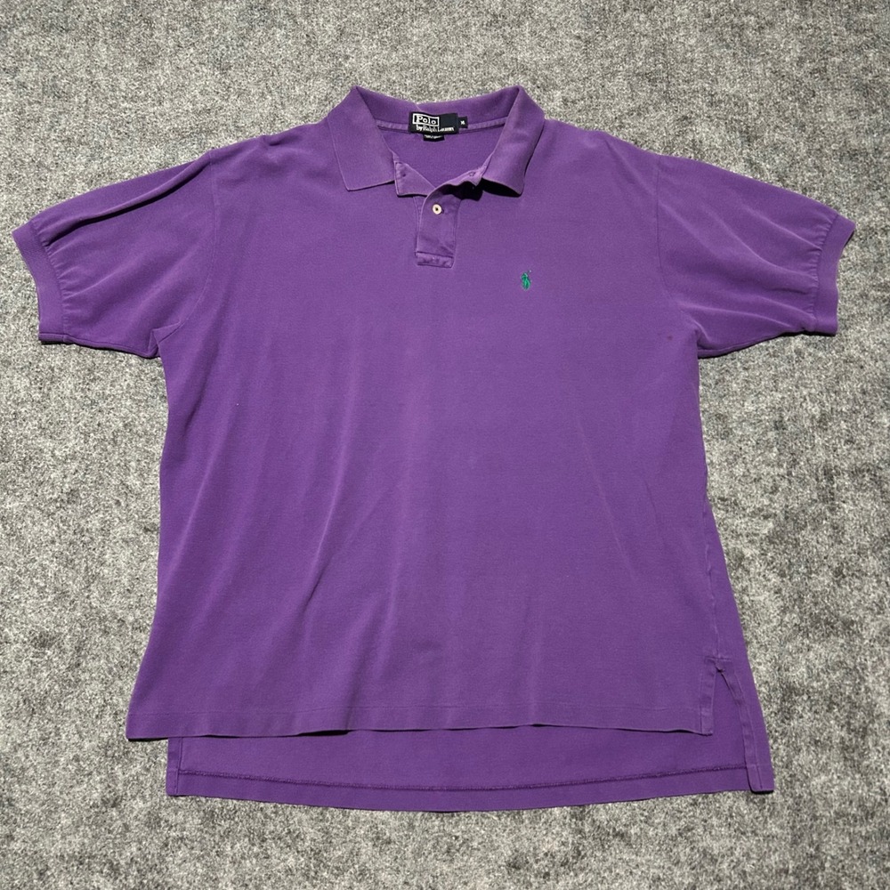 Polo Ralph Lauren Purple Short Sleeve Pique Polo Shirt Mens XL